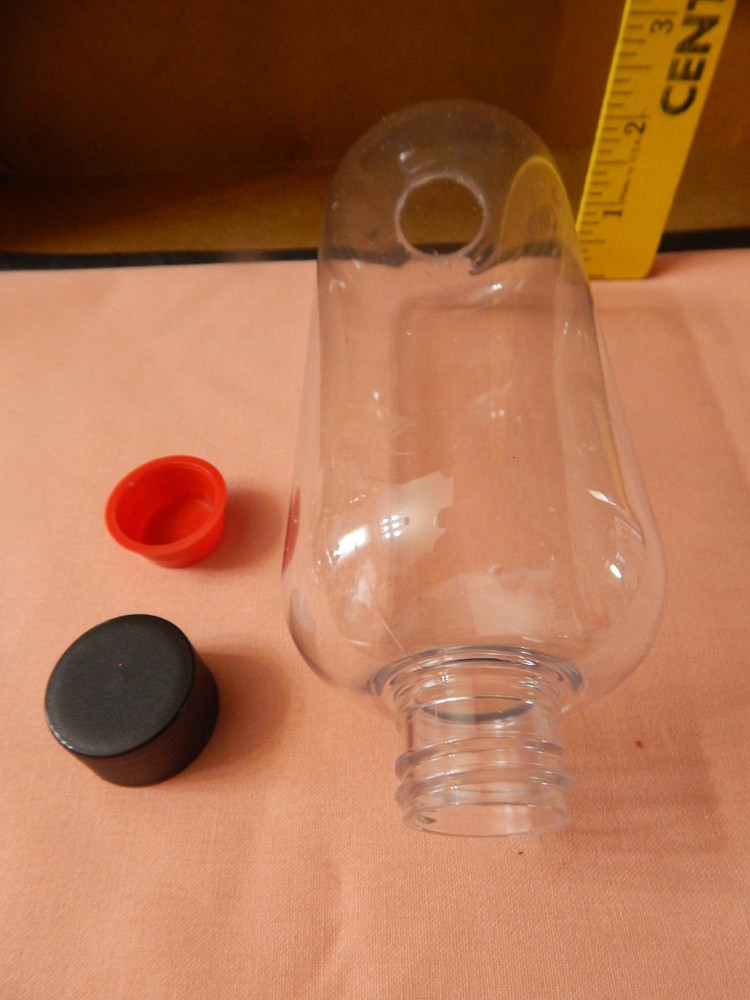 MEC RELOADING PRESS REPLACEMENT POWDER / SHOT BOTTLES PET CLEAR W/ PLUG & LID