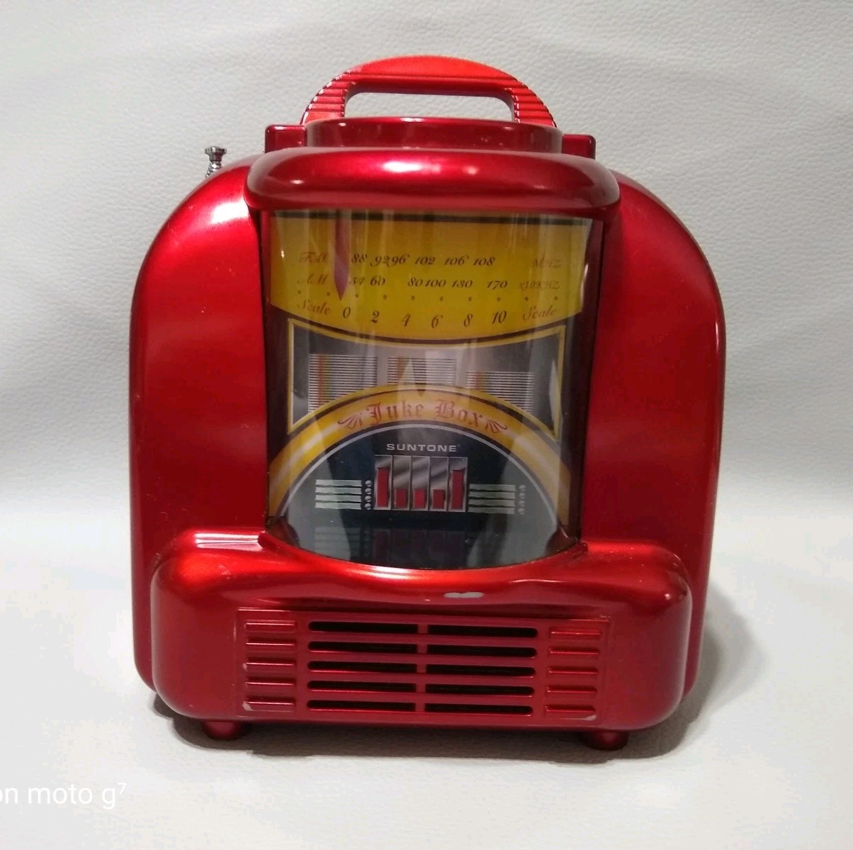 Retro Jukebox AM/FM Radio Suntone Lubbock TX Novelty Vintage Diner Style Works