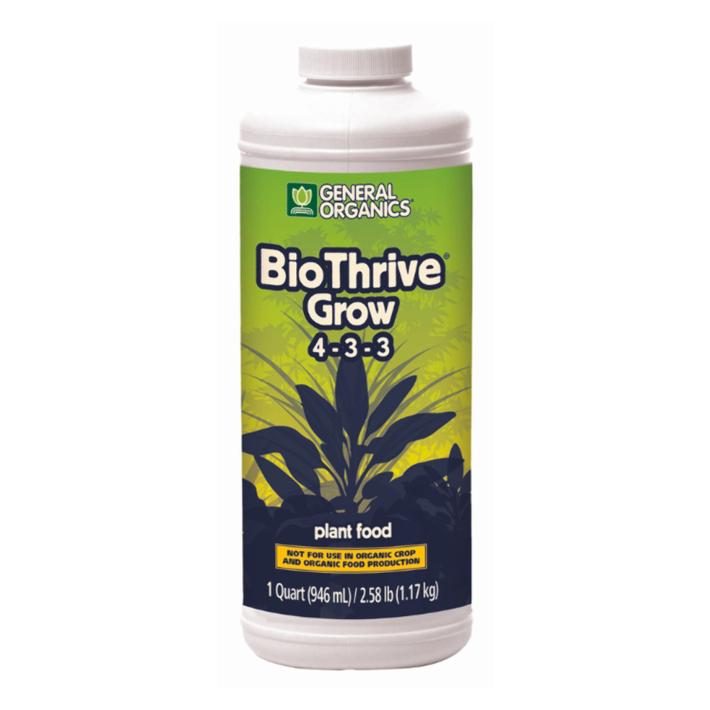 General Hydroponics General Organics BioThrive Grow 1 QT , 1 Gal , 2.5 Gal , 6 G