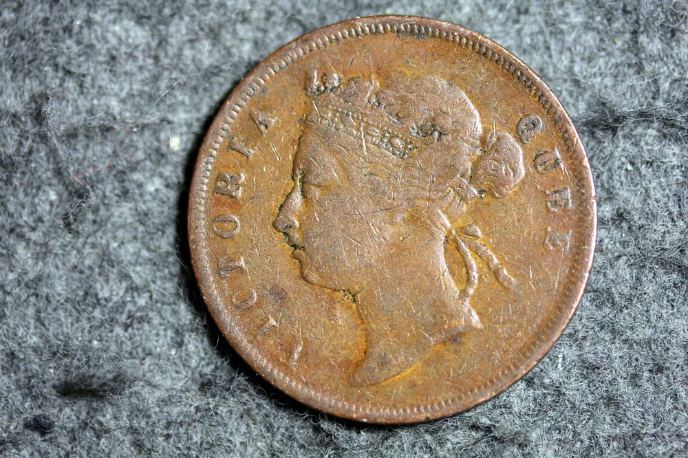 1883 - Straits Settlements 1 One Cent!!  #J17573
