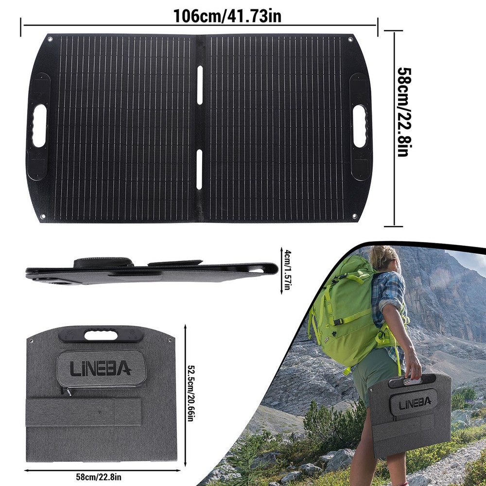 200W Solar Panel Kit Controller 12V Battery Charger DC/Type-C/USB Caravan Boat