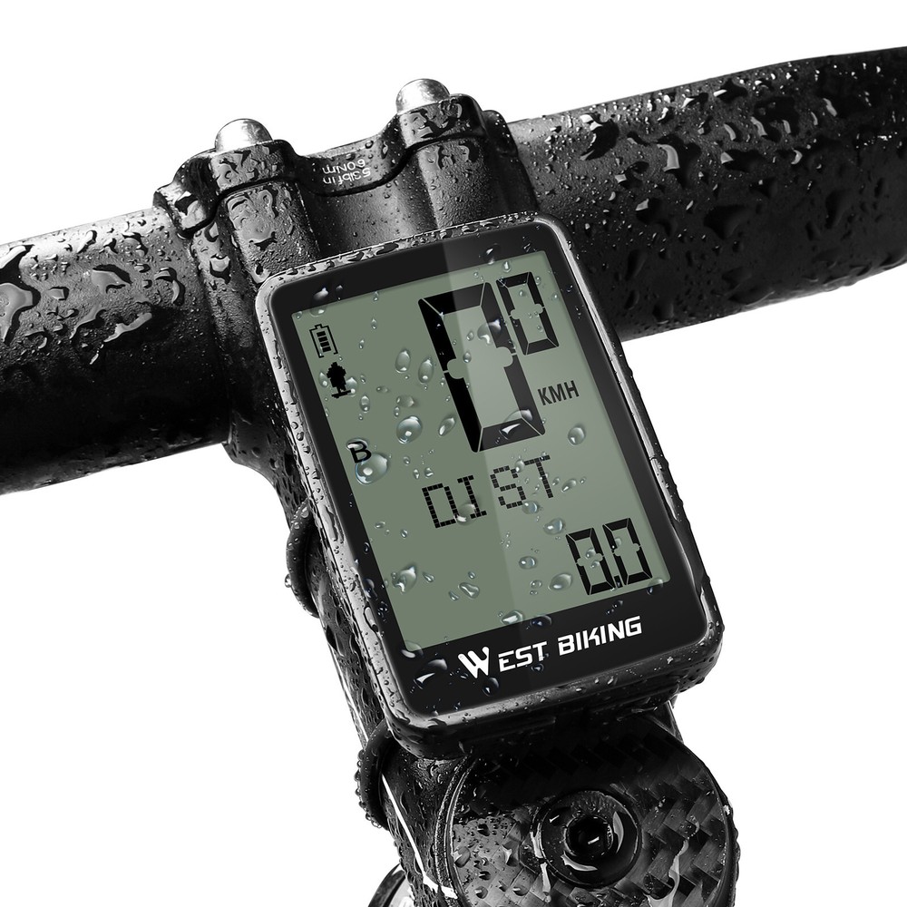 WEST BIKING Waterproof USB Rechargeable Wireless Bicycle Computer Speedometer