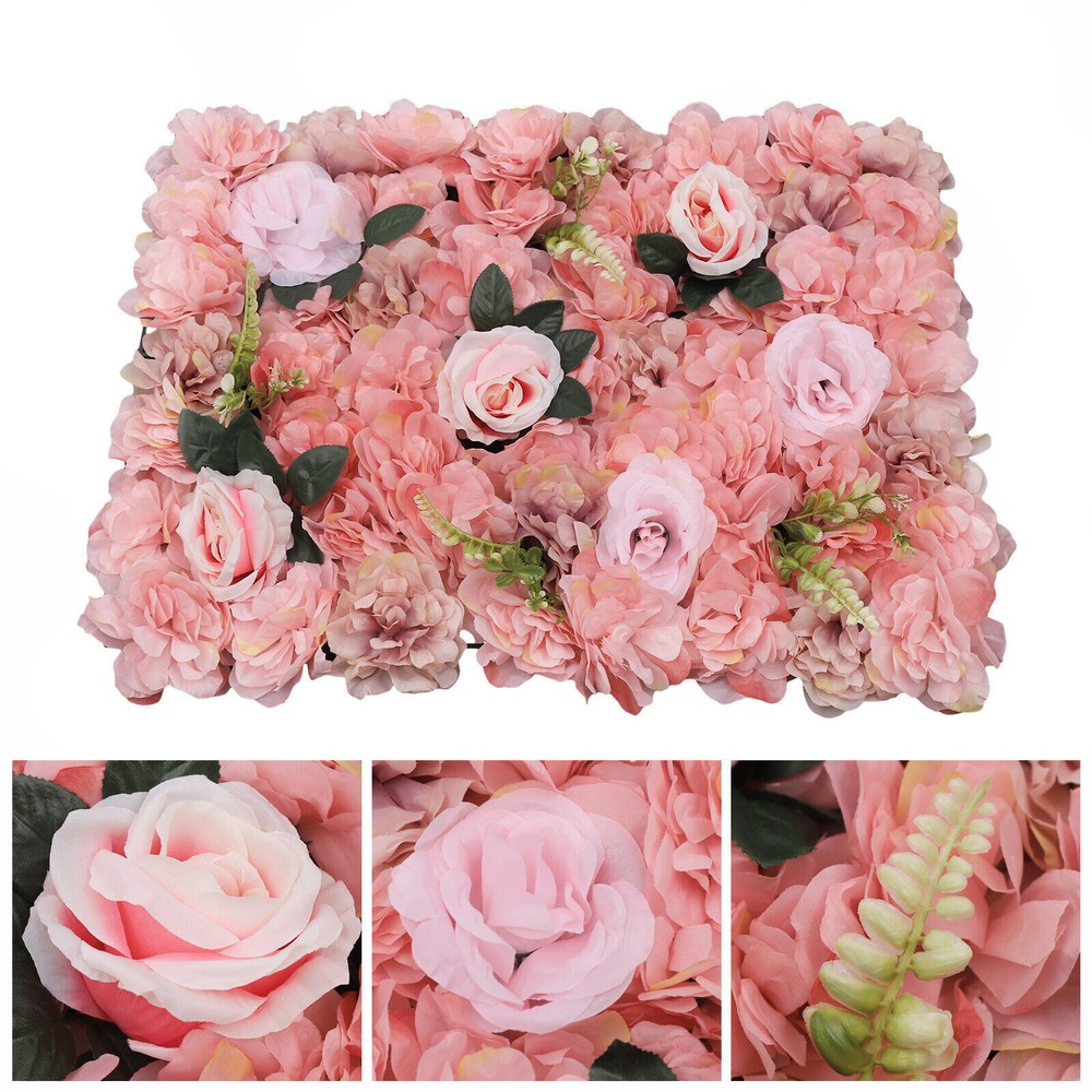 12 Pcs Flower Wall Panel, Artificial Flower Backdrop, Flower Panels for Backdrop