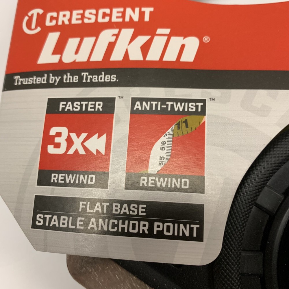 Crescent Lufkin NEW Construction Long Tape 1/2''x100' Combo Hook & Ring Handle
