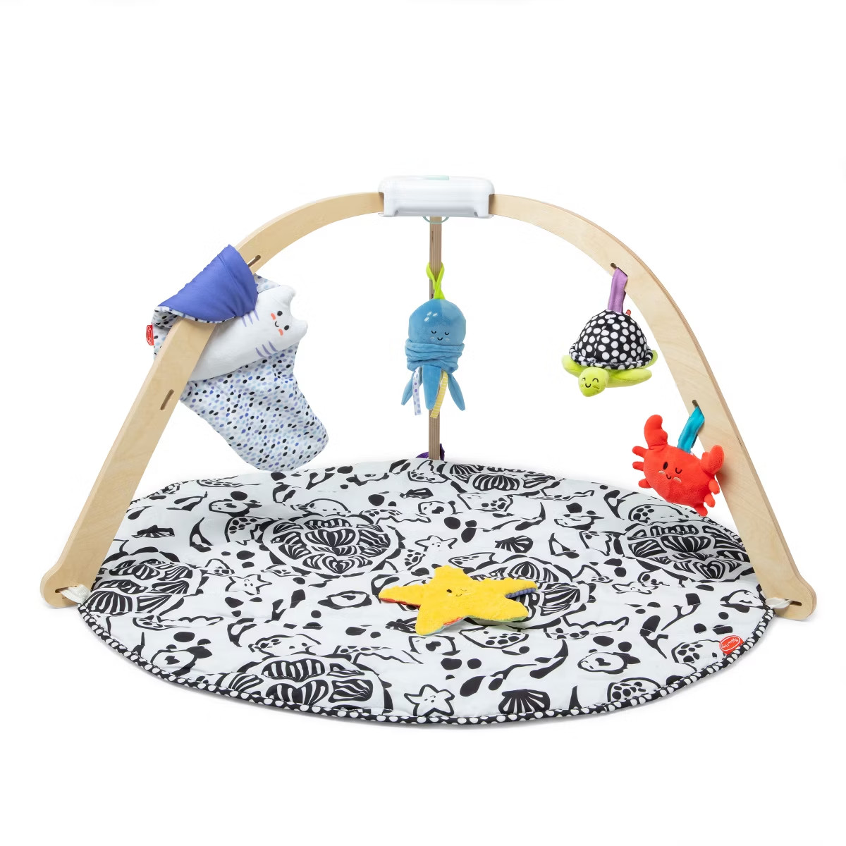 Melissa & Doug Ocean Easy Fold Wooden Play Gym For Infants to 9mo Reversible Mat