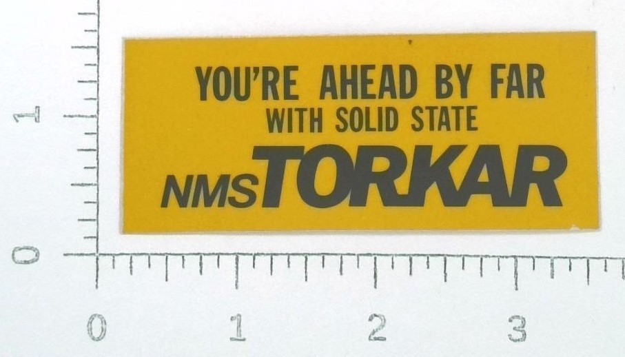 Vintage NMS Torkar Solid State Mining Sticker Decal