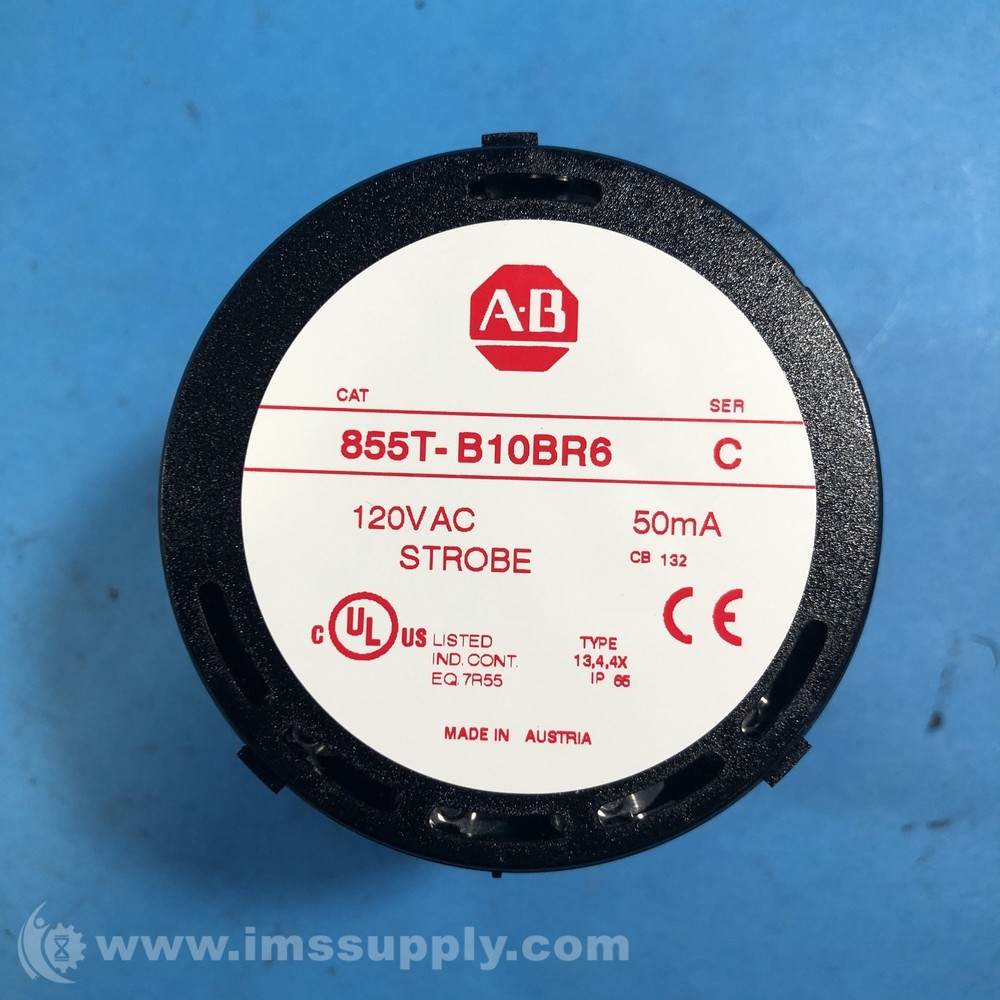 Allen Bradley 855T-B10BR6 Series C Control Tower Stack Light FNOB