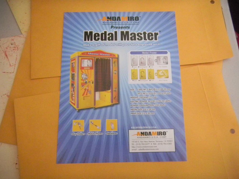 old stock medal master      ARCADE   GAME  FLYER
