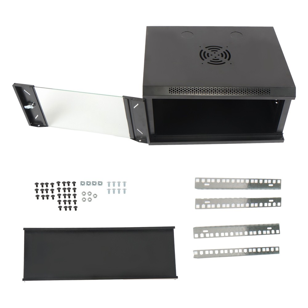 6U Wall Mount Network Server Rack Cabinet Enclosure 15.5'' Deep Door Lock
