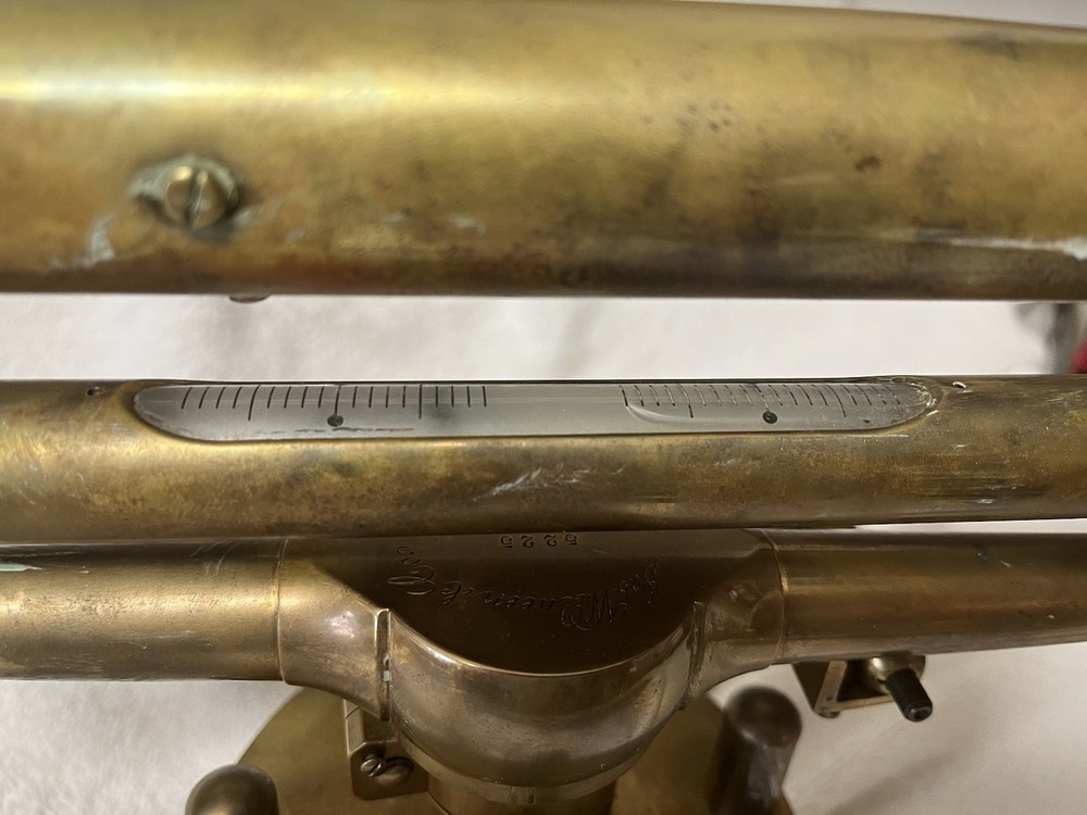 ANTIQUE DUMPY (WYE) TRANSIT /LEVEL SIGNED BY JAMES W. QUEEN