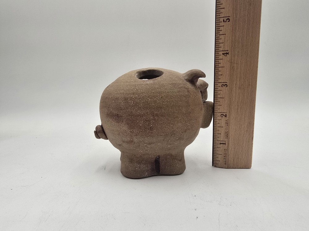 Handmade Angry Pig Pottery Toothbrush Holder