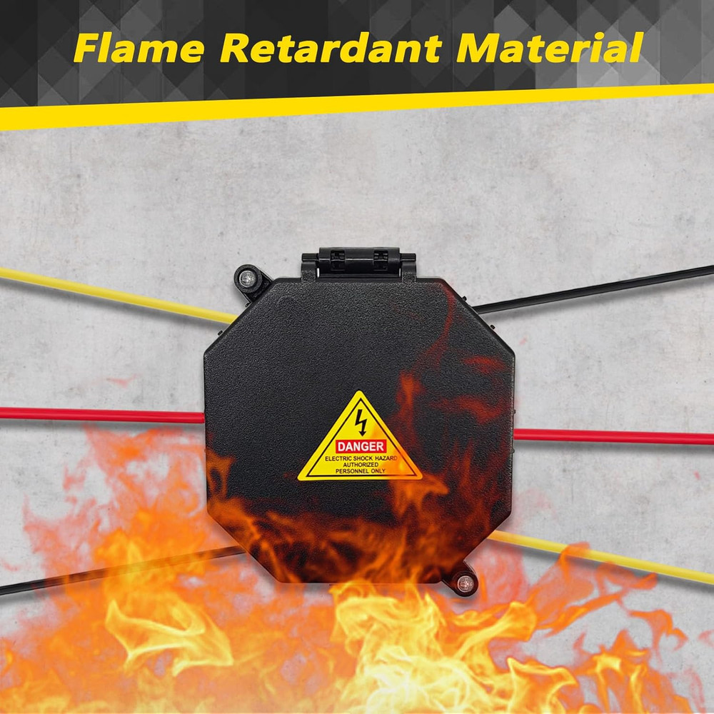 Black Open Splice Junction Box (10 Pack), Splice Box Wire Electrical Junction Bo