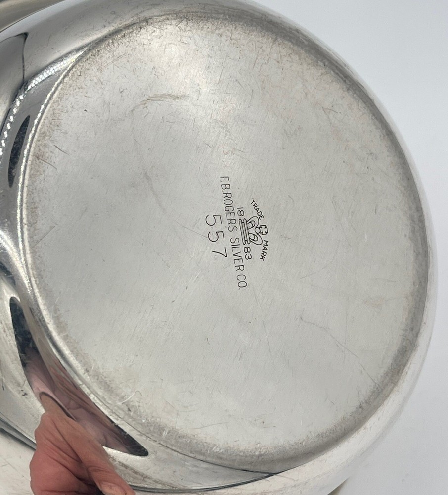 VINTAGE FB Rogers Silver Co Silverplate Warming Dish TOP SHAPE model 557