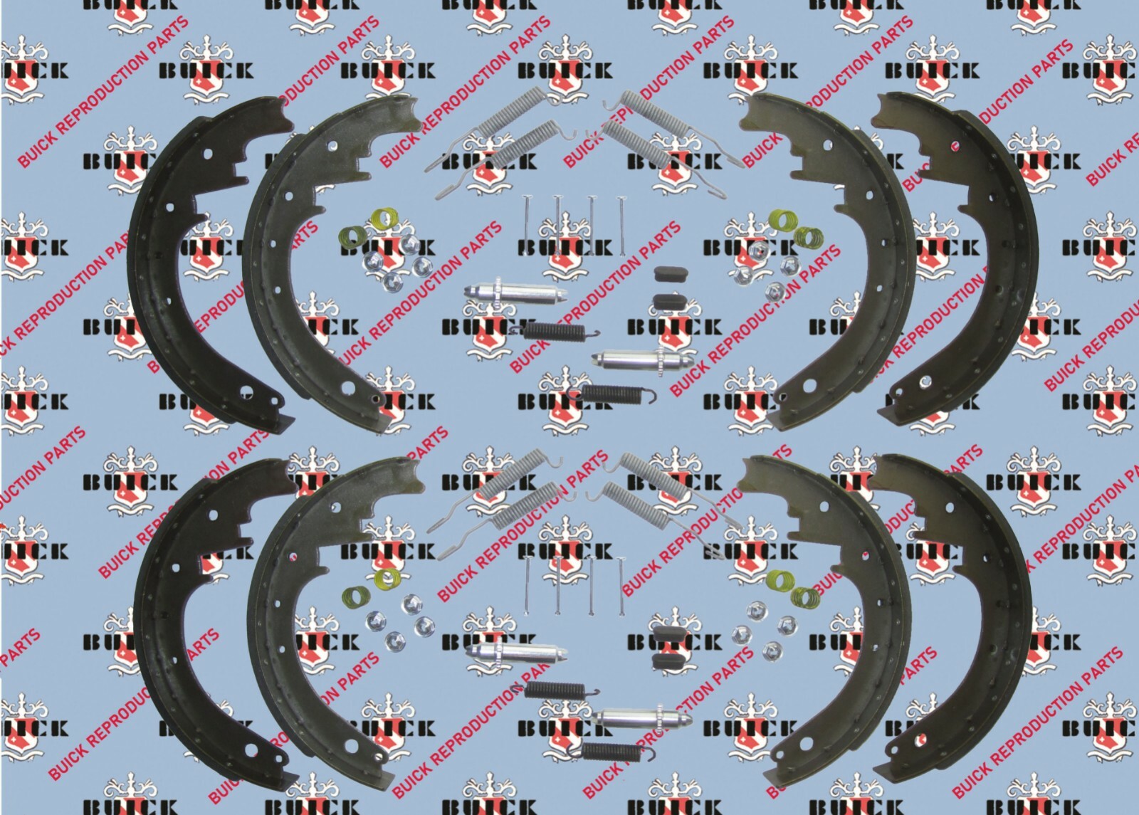 1940-1951 Buick Special & Super Brake Shoes, Hardware, Springs & Adjuster Kit