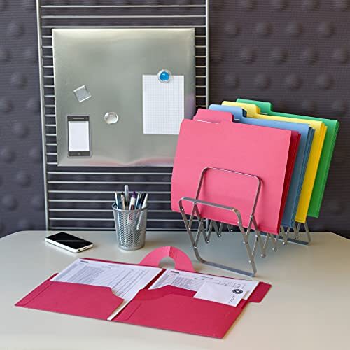 3-in-1 SuperTab Section Folder, 1/3-Cut Oversized Tab, Letter Size, Assorted