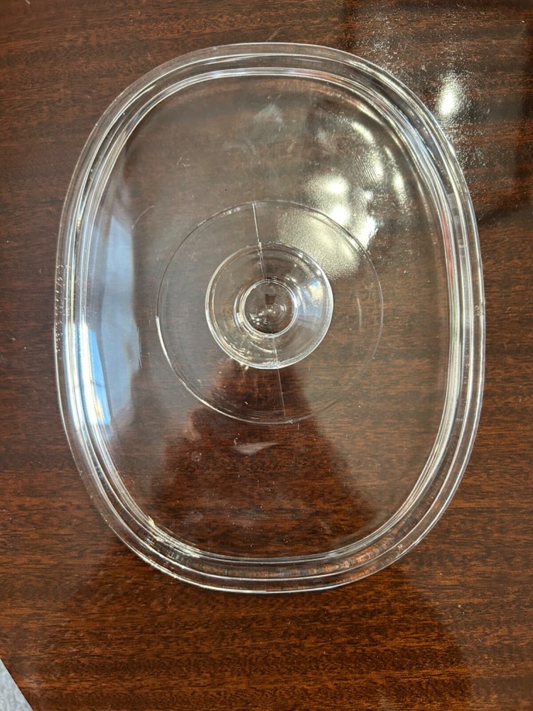 Vintage Pyrex Oval Clear Glass DC-1 ½-C Replacement Lid
