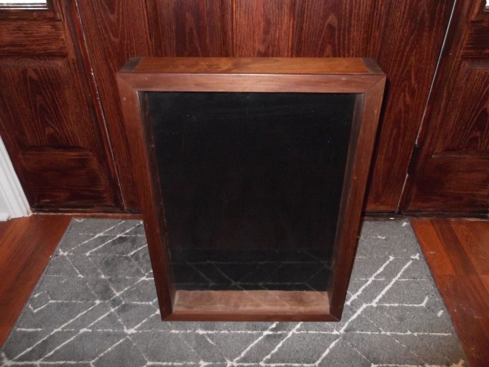 Handmade Solid Black Walnut Display/Shadow Box. 26"x18.5" Plexi Front.