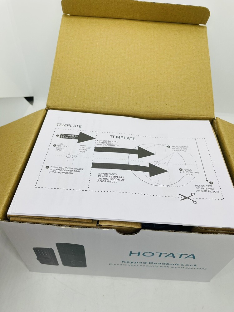 Keyless Entry Smart Door Lock 50Codes Keypad Deadbolt Lock Anti-Peeping Password