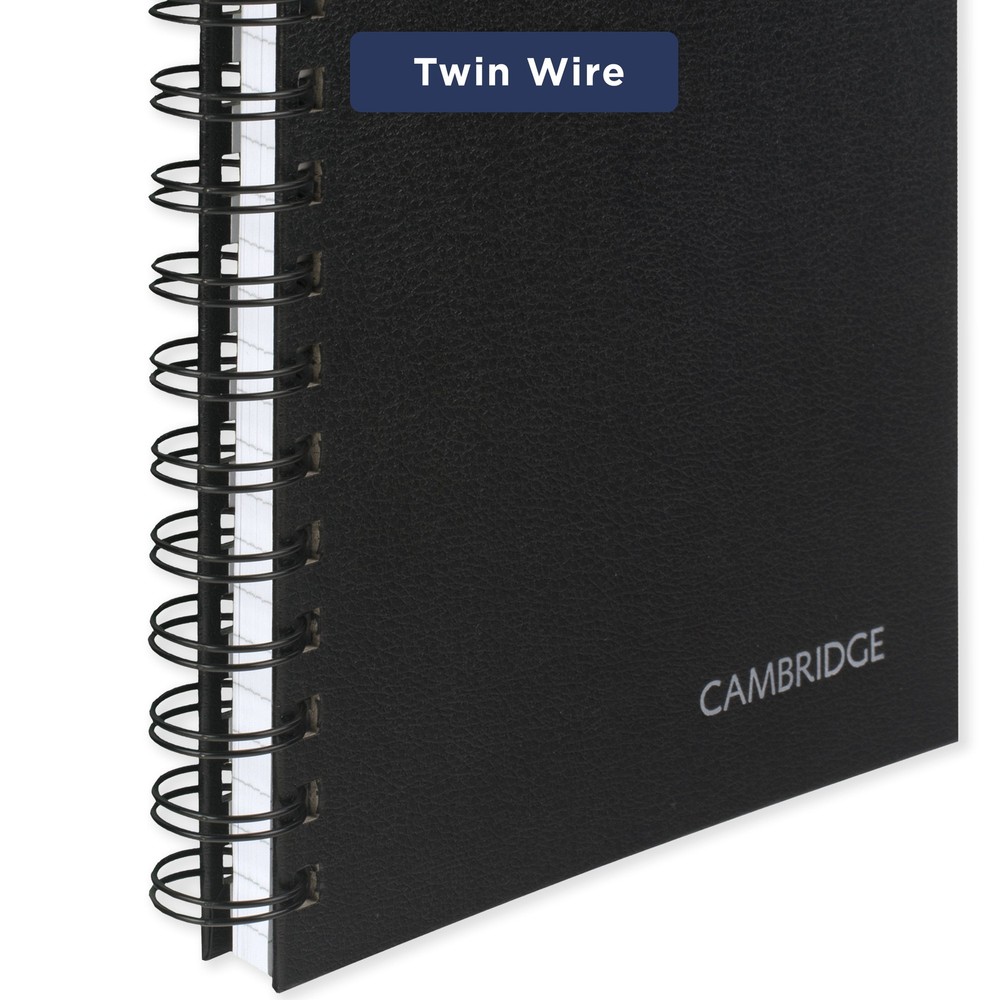 Cambridge Writing Notebook, 5" x 8", Medium, Black, 80 Sheets