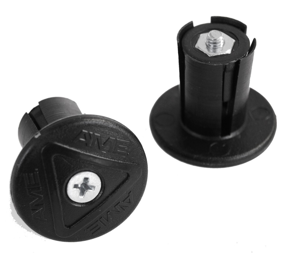 AME Grip Savers Bicycle Handlebar Bar Ends (PAIR) - BLACK