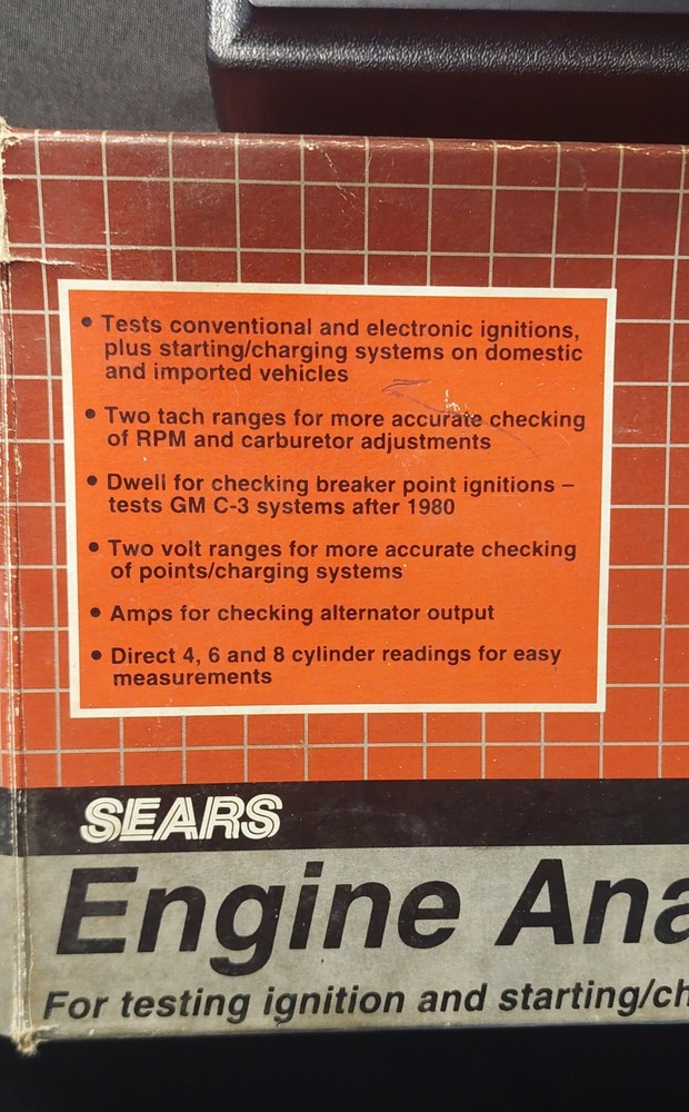 Vintage Sears Engine Analyzer Model 2163. Made In USA