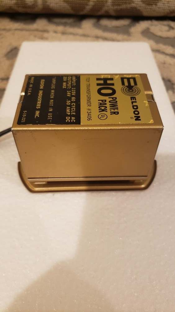 ELDON TRANSFORMER HO POWER PACK MODEL 3406 14 VOLT
