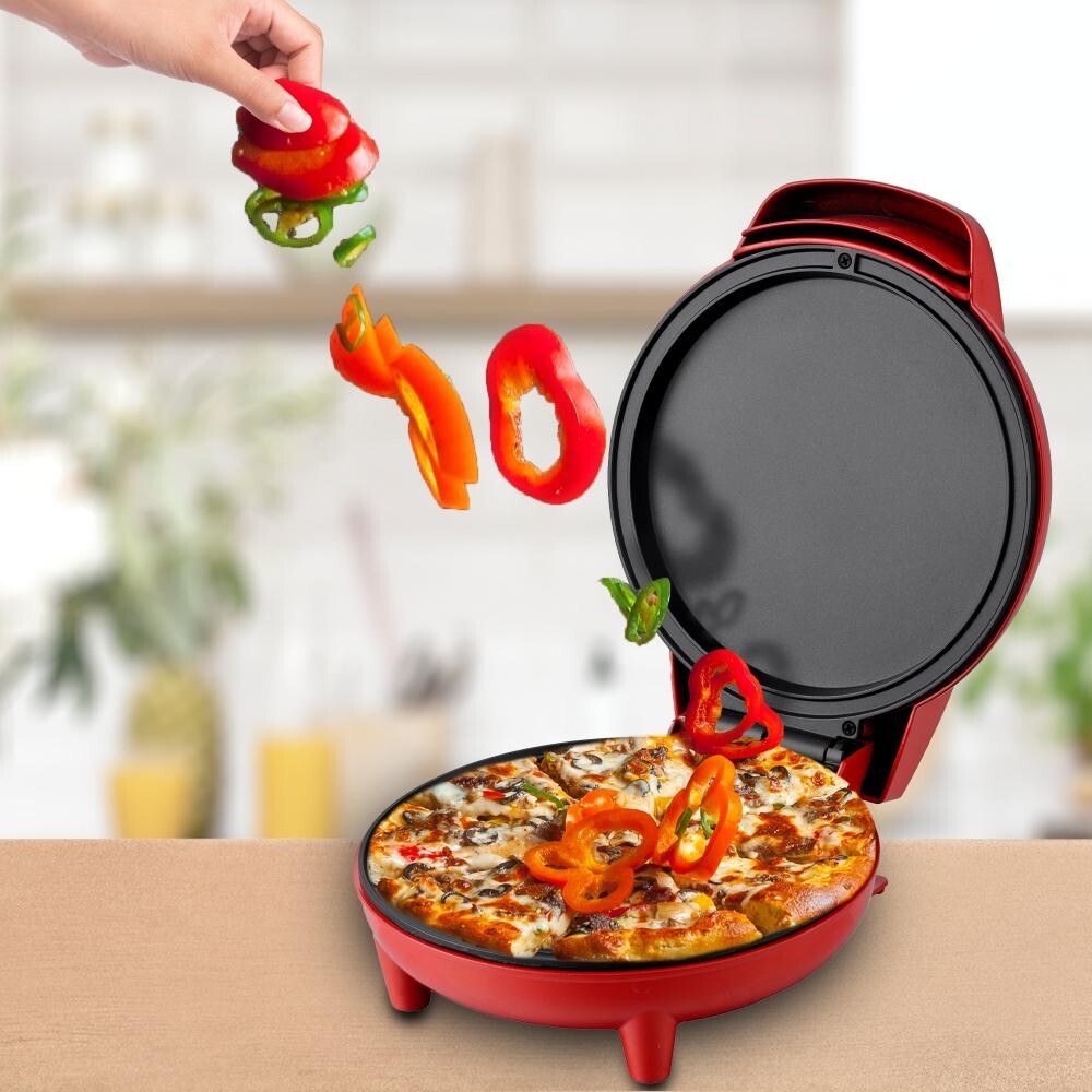 Courant 7-inch Personal Griddle and Pizza Maker - Red
