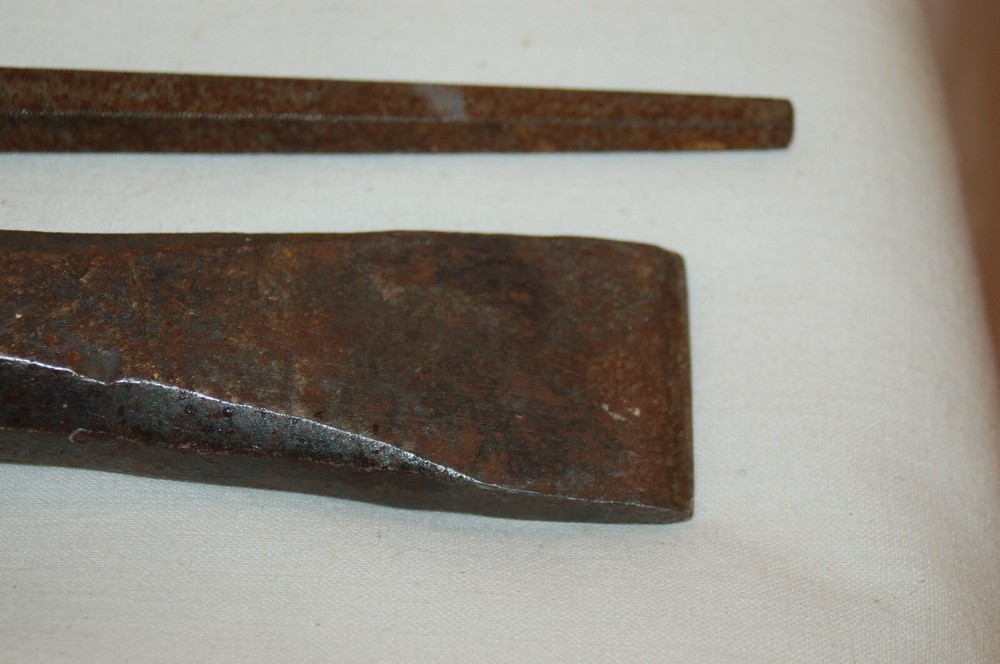 VINTAGE DWS HEAVY 9.5" CHISEL & ROUND & SQUARE FILES MAYBE KNFE MAKING ALSO READ
