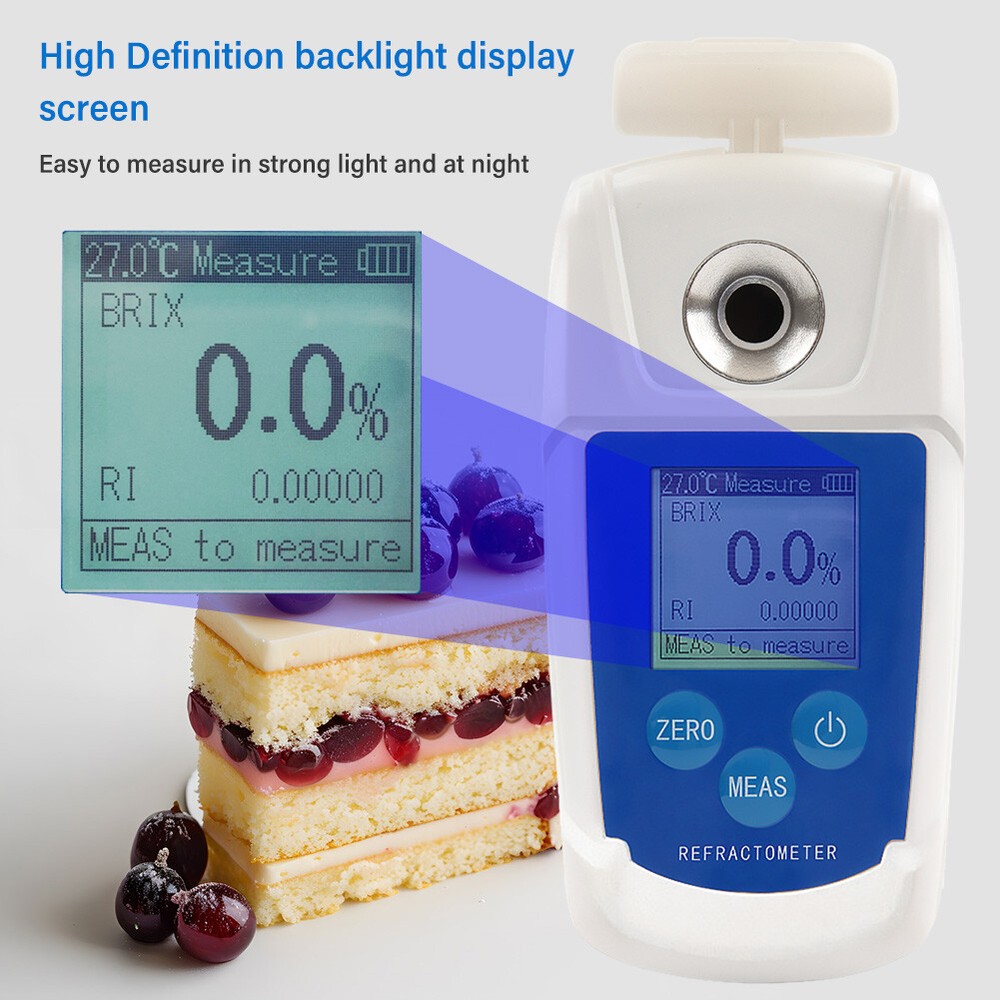 High 0-55% Digital Refractometer Meter Automatic S8S0