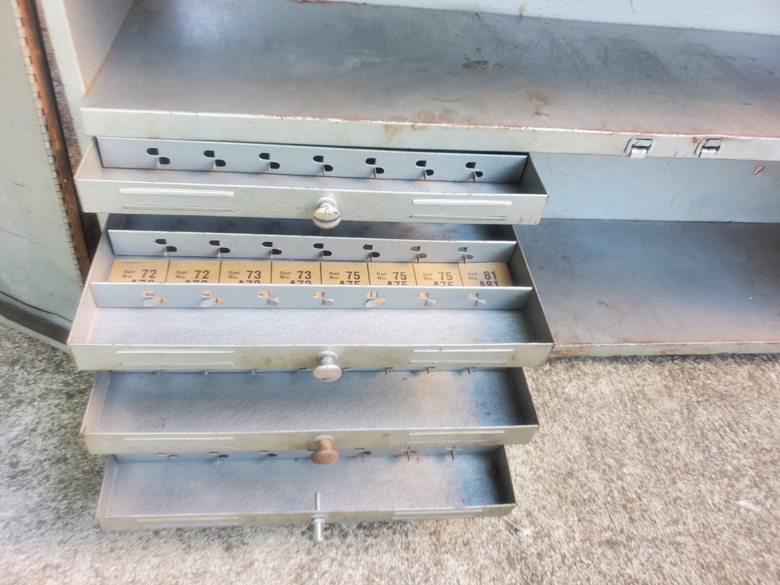 Vintage Shurhit Ignition Steel Automotive Advertising Workshop Cabinet *P/U ONLY