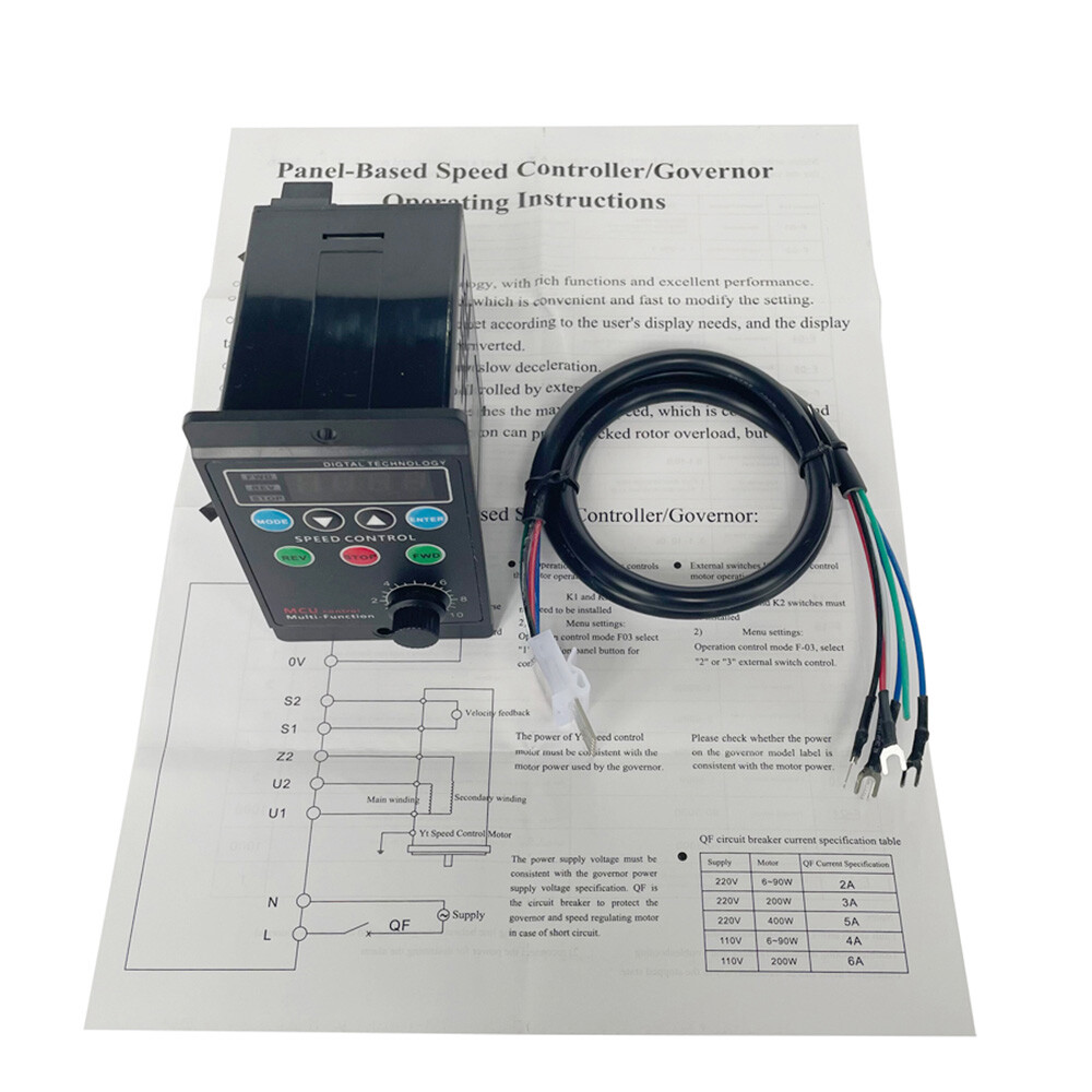 Programmable Motor Speed Controller Variable Speed Governor Switch AC 110V 120W