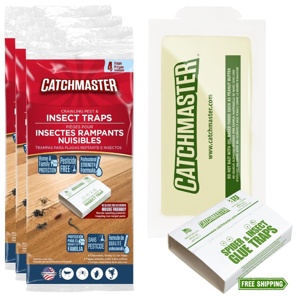 Catchmaster Crawling Pest & Insect Glue Traps 12-Count