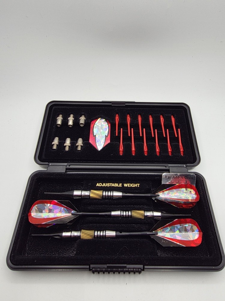 Dart World Adjustable Weight Stingray Soft Tip Darts With Case
