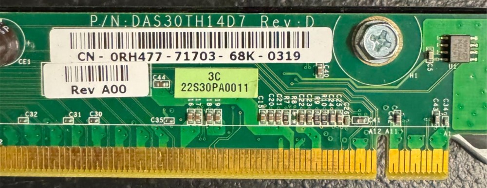 Dell 0RH477 Poweredge 860 PE860 PCI-E Express Riser Board