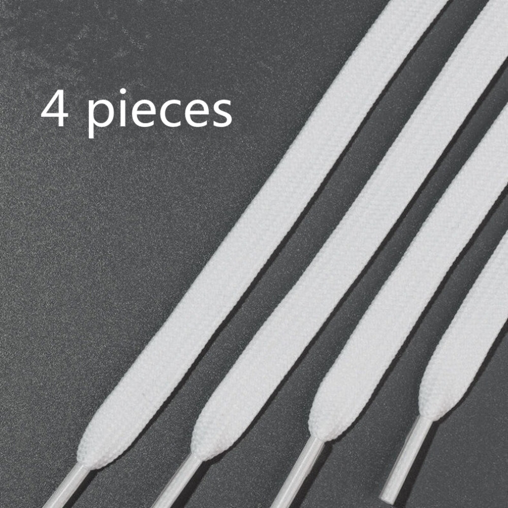 4pcs Polyester 120cm Double-Layer White Shoelaces Versatile Small White Shoes