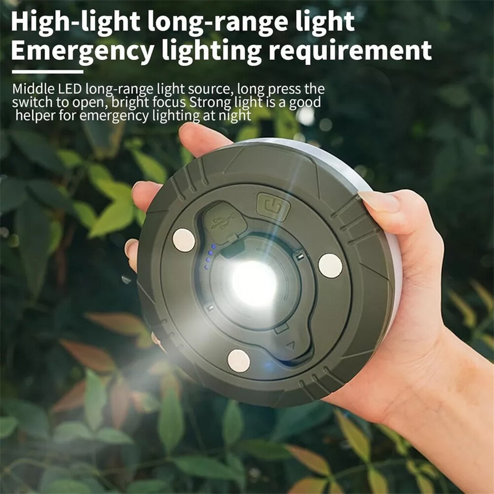 10M Portable Camping String Lights Retractable USB Rechargeable Lamps Waterproof