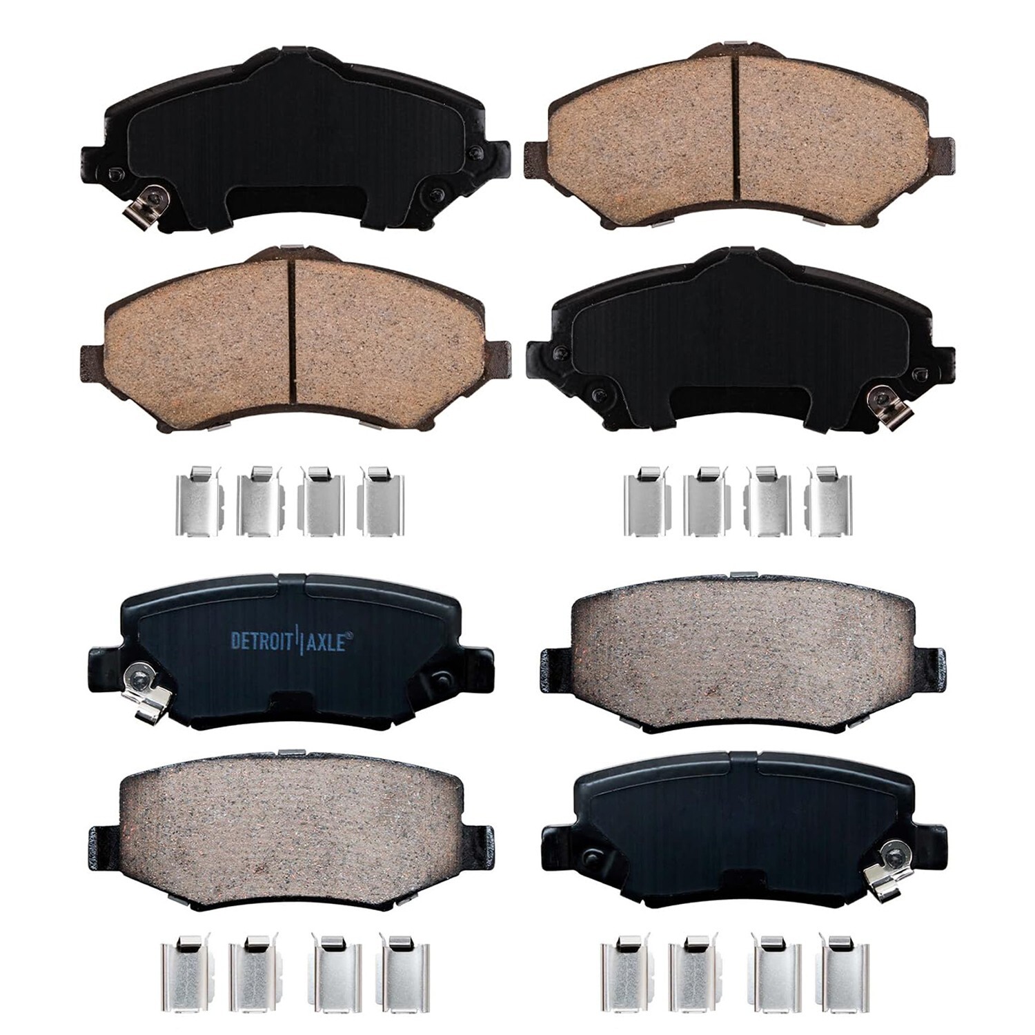 Front Rear Ceramic Pads for 07-18 Wrangler 08-12 Jeep Liberty 07-11 Dodge Nitro