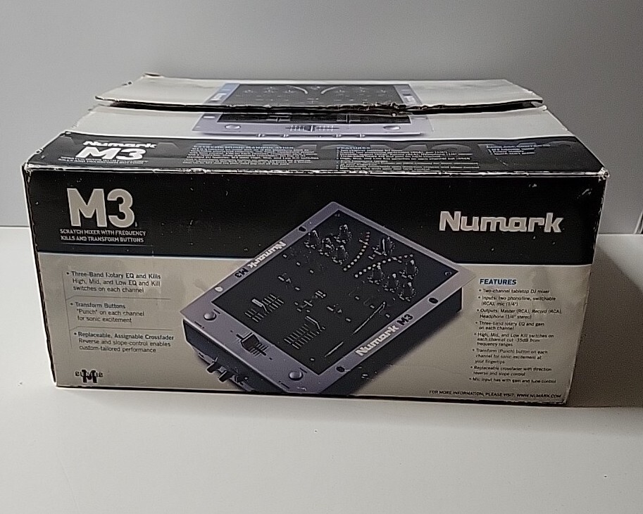 Numark M3 Tabletop 2 Channel Scratch DJ Mixer No Cord Untested
