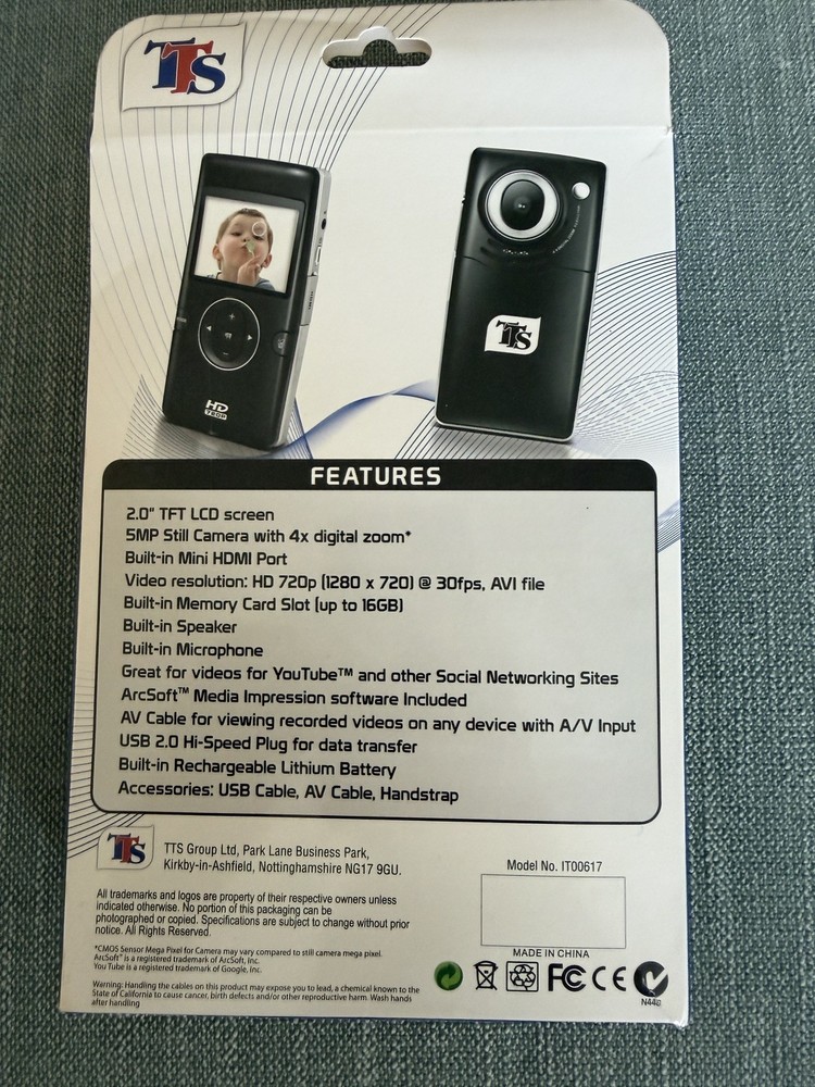 TTS Digital Video Camcorder 5MP HD Mini LCD Screen