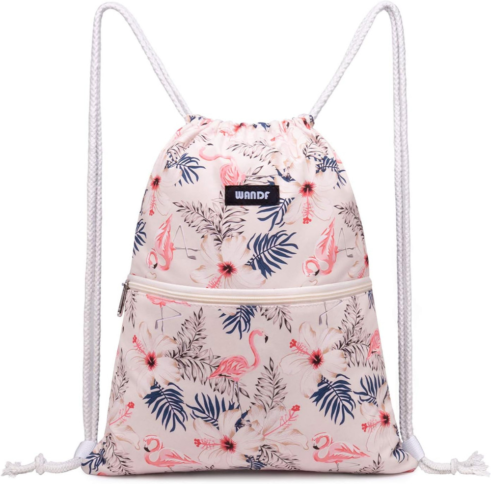 Drawstring Backpack String Bag Sackpack Cinch Water Resistant Nylon for Gym Shop