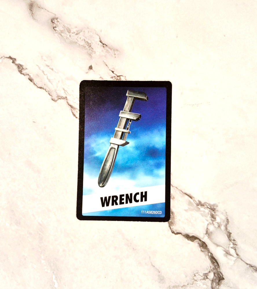 2018 CLUE Replacement Weapon Card – Wrench – Hasbro
