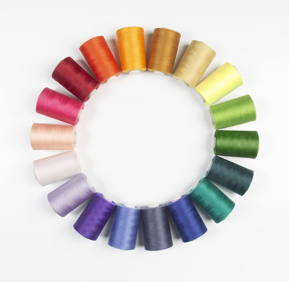 Natural White 40 Weight Polyester Thread 6000 Yards Ideal for Quilting Projects