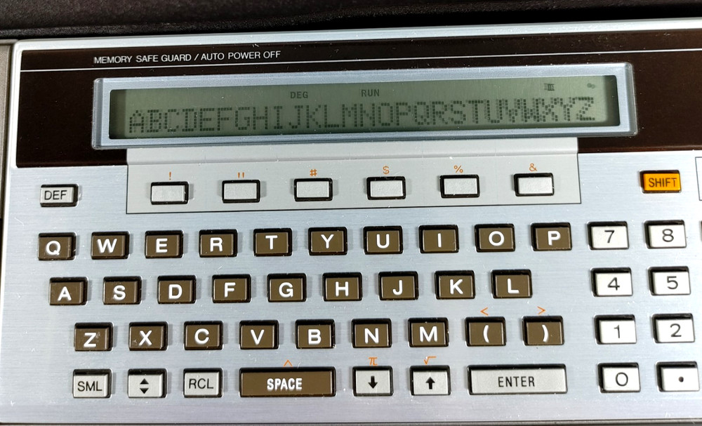 Sharp PC1500A Pocket Computer w/ CE150 Printer/Cassette Interface Turns On CASE