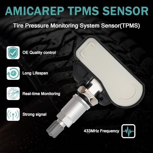 TPMS Tire Pressure Sensors 433MHz Programmed TPMS Sensor Compatible with