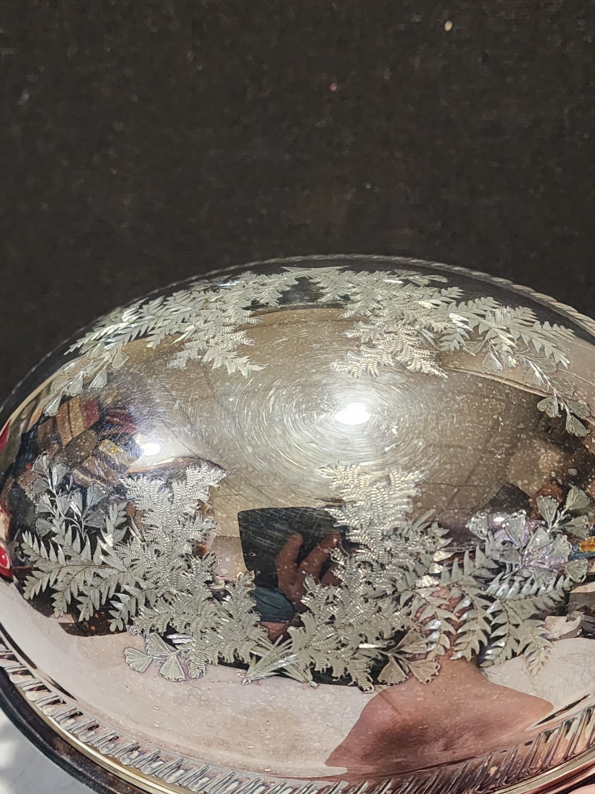 Reed & Barton 4142 Silverplate Roll Top Buffet Server Dome Dish Paw Foot