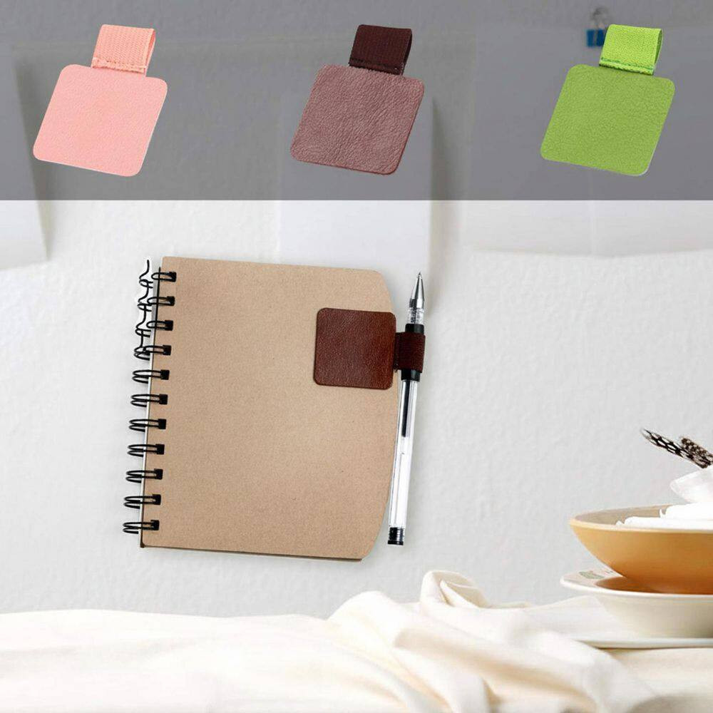 12 Pack Self-Adhesive Pen Loop Holders, Elastic Design, Assorted Colors, for Not
