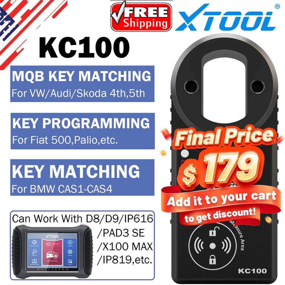 XTOOL KC100 Key Programmer Tool for XTOOL D7 D8S X100PADS D9S PRO IP616 Scanner