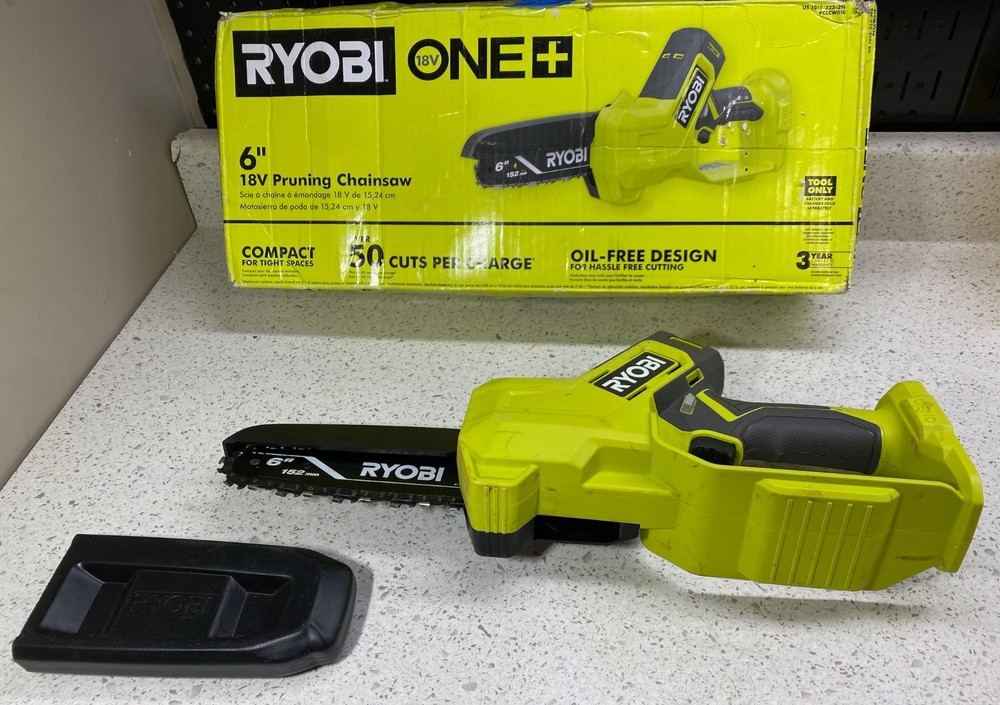 RYOBI  18V 6 in. Cordless Battery Compact Pruning Mini Chainsaw PCLCW01B