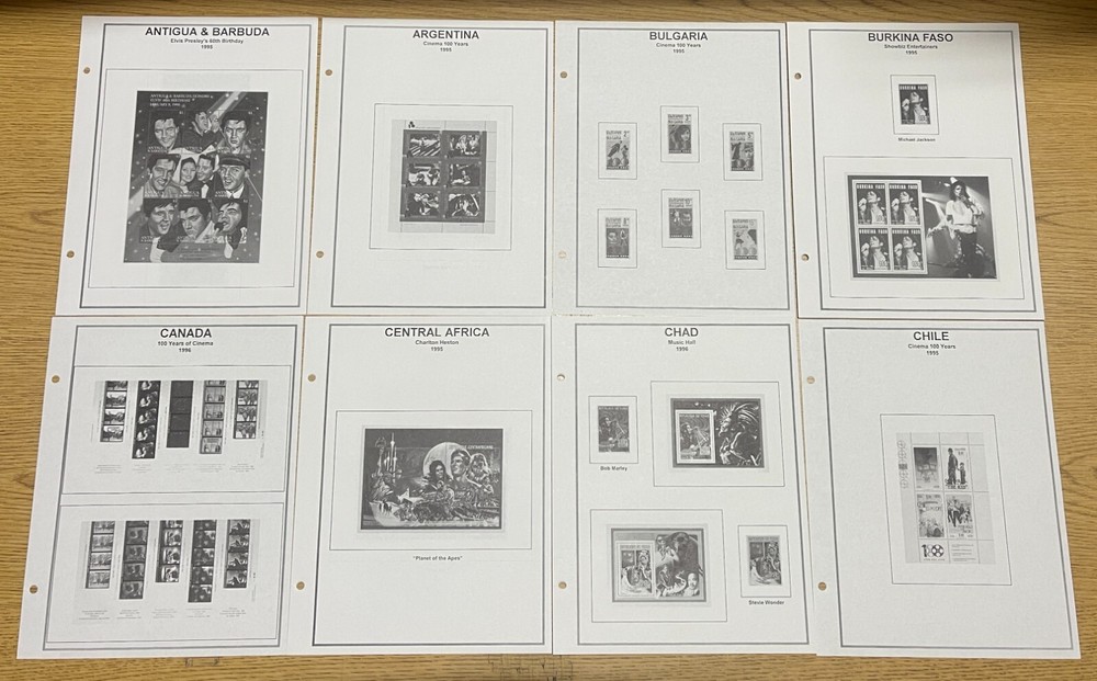 1995-1996 Worldwide Entertainment Postage Stamp Supplement (187 Pages)