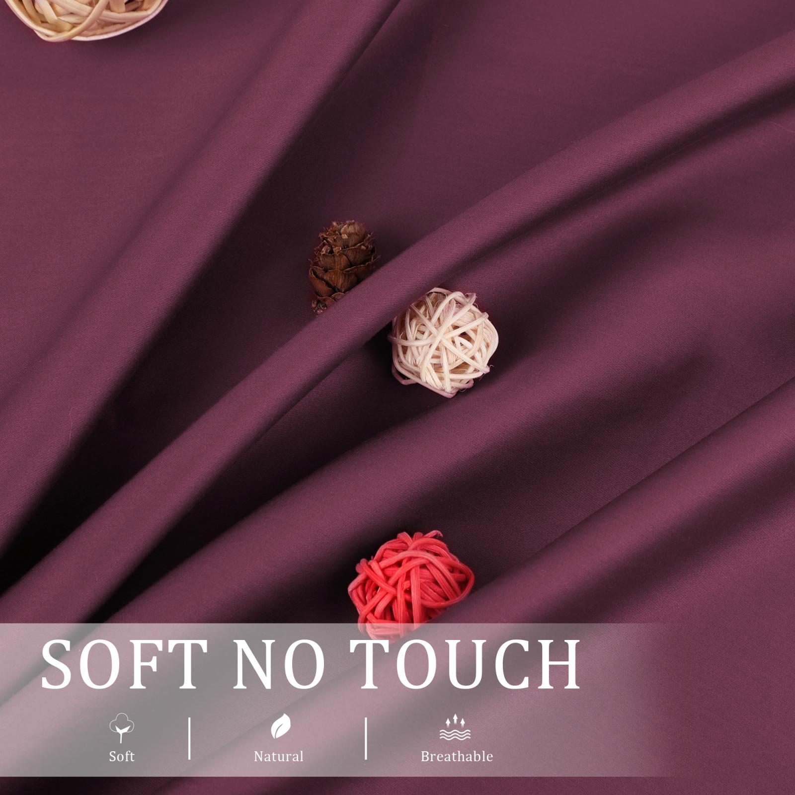 PiccoCasa Egyptian Cotton Pillow Case 300TC Body Zipper Closure Pillow Cover